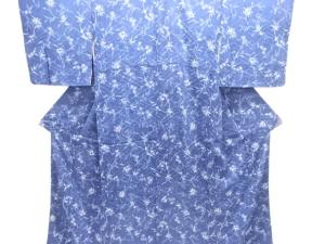 アンティーク　紋錦紗　草花模様着物